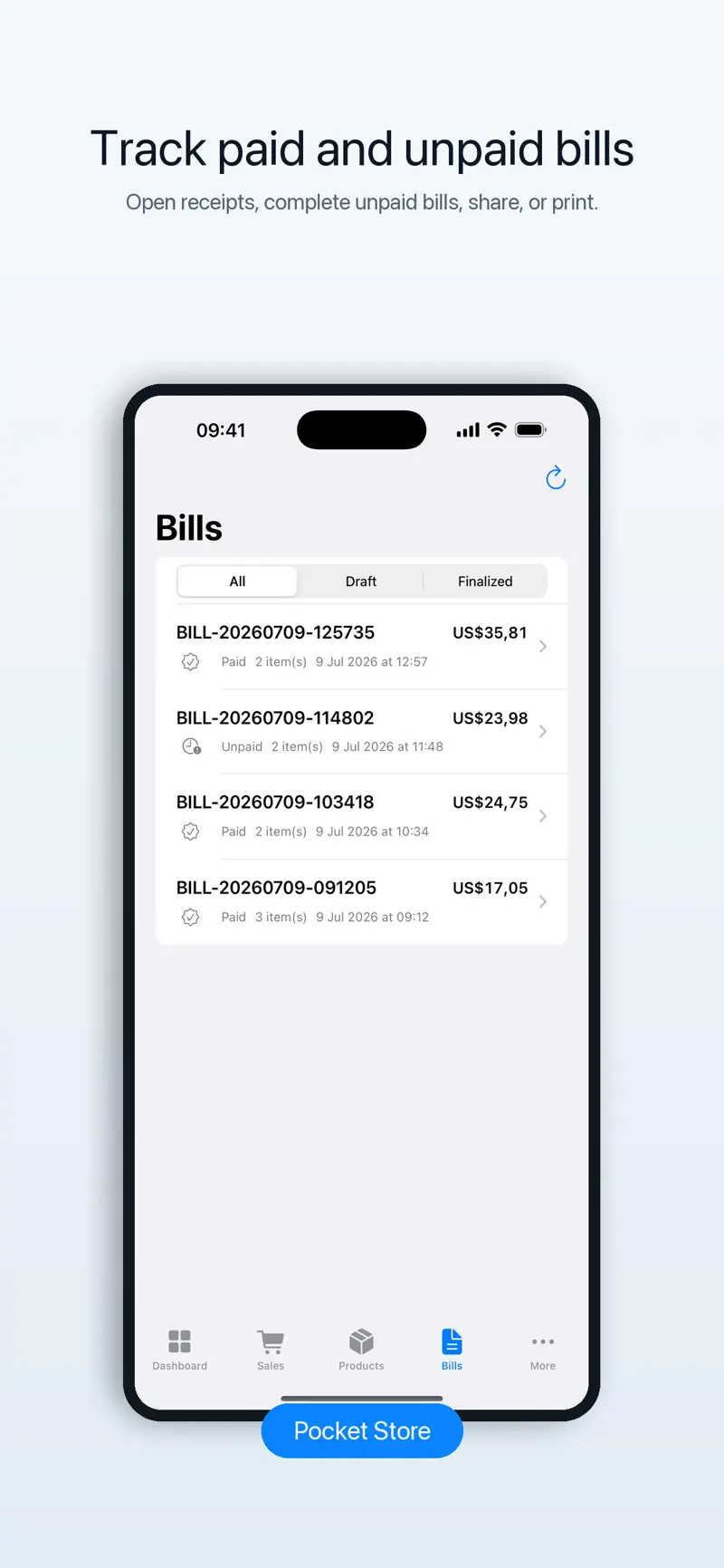 Pocket Store Alt app screenshot
