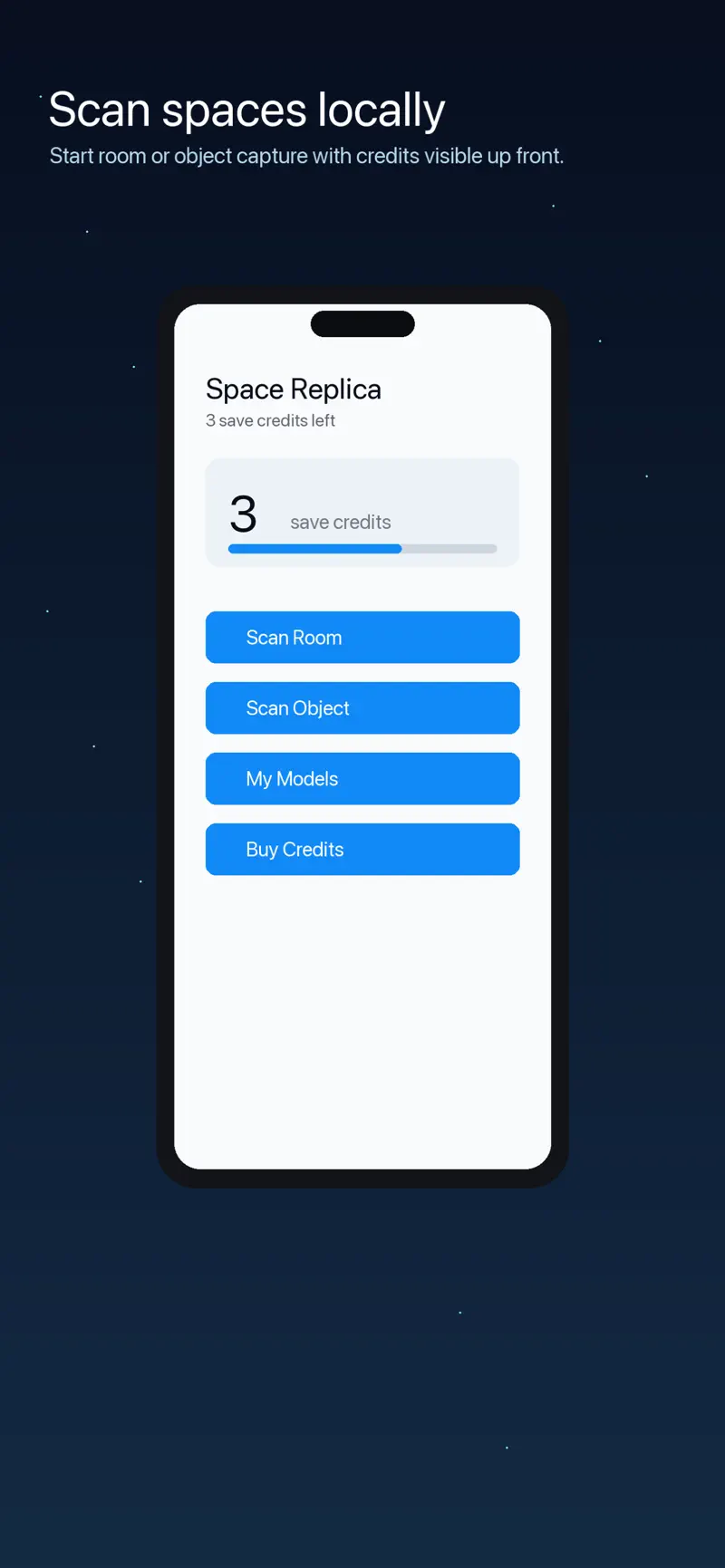 Space Replica app screenshot